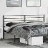 Image de Tête De Lit De Remplacement Métal Noir 180 Cm Vidaxl