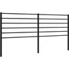 Image de Tête De Lit De Remplacement Métal Noir 200 Cm Vidaxl