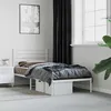 Image de vidaXL Cadre de lit métal sans matelas avec tête de lit blanc 90x200cm 352361