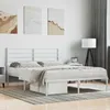 Image de vidaXL Cadre de lit métal sans matelas et tête de lit blanc 120x190 cm 352365
