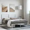 Image de Cadre De Lit Métal Sans Matelas Et Tête De Lit Blanc 135x190 Cm Vidaxl
