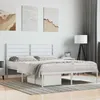 Image de vidaXL Cadre de lit métal sans matelas et tête de lit blanc 140x190 cm 352368