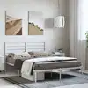 Image de Cadre De Lit Métal Sans Matelas Et Tête De Lit Blanc 150x200 Cm Vidaxl