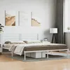 Image de vidaXL Cadre de lit métal sans matelas et tête de lit blanc 180x200 cm 352372