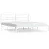 Image de Vidaxl cadre de lit métal sans matelas et tête de lit blanc 183x213 cm