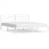 Image de Vidaxl cadre de lit métal sans matelas et tête de lit blanc 193x203 cm