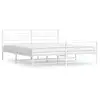 Image de Vidaxl cadre de lit m ©tal sans matelas et pied de lit blanc 183x213 cm