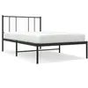 Image de Cadre De Lit Métal Sans Matelas Avec Tête De Lit Noir 90x190 Cm Vidaxl