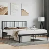 Image de vidaXL Cadre de lit métal sans matelas avec tête de lit noir 120x200cm 352478