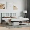 Image de Cadre De Lit Métal Sans Matelas Avec Tête De Lit Noir 140x190cm Vidaxl
