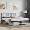 Image de vidaXL Cadre de lit métal sans matelas avec tête de lit noir 140x190cm 352480