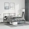 Image de Cadre De Lit Métal Sans Matelas Avec Tête De Lit Noir 150x200cm Vidaxl