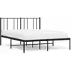 Image de Cadre De Lit Métal Sans Matelas Et Tête De Lit Noir 160x200 Cm Vidaxl