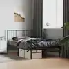 Image de Cadre De Lit Métal Sans Matelas Avec Pied De Lit Noir 90x190 Cm Vidaxl