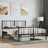 Image de vidaXL Cadre de lit métal avec tête de lit-pied de lit noir 140x190 cm 352498