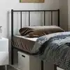 Image de Tête De Lit De Remplacement Métal Noir 90 Cm Vidaxl