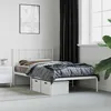 Image de vidaXL Cadre de lit métal sans matelas avec tête de lit blanc 80x200cm 352520