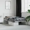 Image de Cadre De Lit Métal Sans Matelas Et Tête De Lit Blanc 100x190 Cm Vidaxl