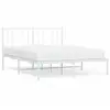 Image de Vidaxl cadre de lit métal sans matelas et tête de lit blanc 140x190 cm