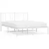 Image de Vidaxl cadre de lit métal sans matelas et tête de lit blanc 140x200 cm