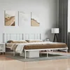 Image de vidaXL Cadre de lit métal sans matelas et tête de lit blanc 180x200 cm 352533