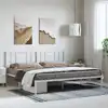 Image de Cadre De Lit Métal Sans Matelas Et Tête De Lit Blanc 193x203 Cm Vidaxl