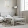 Image de Cadre De Lit Métal Sans Matelas Et Pied De Lit Blanc 100x190 Cm Vidaxl