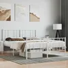 Image de vidaXL Cadre de lit métal sans matelas et pied de lit blanc 120x190 cm 352544