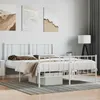 Image de vidaXL Cadre de lit métal sans matelas et pied de lit blanc 120x200 cm 352545