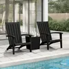Image de vidaXL Chaises de jardin Adirondack lot de 2 noir polypropylène 364167