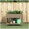 Image de Lit surélevé de jardin marron clair 110x45x79 cm polypropylène