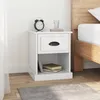 Image de vidaXL Tables de chevet 2 pcs blanc brillant 39x39x475 cm 816133
