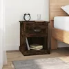 Image de Tables De Chevet 2 Pcs Chêne Fumé 39x39x47,5 Cm Bois Ingénierie Vidaxl