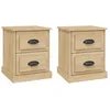 Image de Tables De Chevet 2pcs Chêne Sonoma 39x39x47,5cm Bois Ingénierie Vidaxl