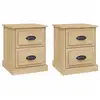 Image de Vidaxl tables de chevet 2pcs chêne sonoma 39x39x47,5cm bois ingénierie