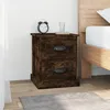 Image de Tables De Chevet 2 Pcs Chêne Fumé 39x39x47,5 Cm Bois Ingénierie Vidaxl