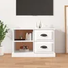 Image de vidaXL Meuble TV blanc 73x355x475 cm bois dingénierie 816168