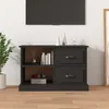 Image de vidaXL Meuble TV noir 73x355x475 cm bois dingénierie 816169