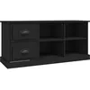Image de Meuble Tv Noir 102x35,5x47,5 Cm Bois D'ingénierie Vidaxl