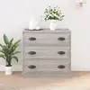 Image de Buffet Sonoma Gris 70x35,5x67,5 Cm Bois D'ingénierie Vidaxl