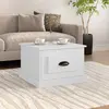 Image de Table Basse Blanc 50x50x35 Cm Bois D'ingénierie Vidaxl