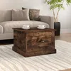 Image de vidaXL Table basse Chêne fumé 50x50x35 cm Bois dingénierie 816253