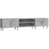 Image de Meuble Tv Gris Béton 180x31,5x40 Cm Bois D'ingénierie Vidaxl