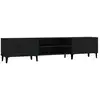 Image de Vidaxl meuble tv noir 180x31,5x40 cm bois d'ingénierie VIDAXL