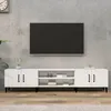 Image de Meuble Tv Blanc Brillant 180x31,5x40 Cm Bois D'ingénierie Vidaxl