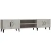 Image de Meuble Tv Gris Béton 180x31,5x40 Cm Bois D'ingénierie Vidaxl