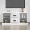 Image de Meuble Tv Blanc 99,5x35,5x48 Cm Bois D'ingénierie Vidaxl
