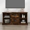 Image de Meuble Tv Chêne Fumé 99,5x35,5x48 Cm Bois D'ingénierie Vidaxl