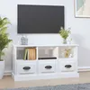 Image de vidaXL Meuble TV Armoire de Télévision avec 3 Tiroirs et 3 Compartiments Meuble Télé Salon Salle de Séjour Moderne Blanc 816290