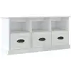 Image de Vidaxl meuble tv blanc brillant 100x35x50 cm bois d'ingénierie VIDAXL
